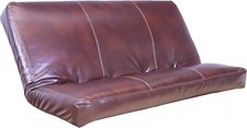 Queen Size Futon Cover Only Bonded Leather Fits 6-8 Inch Futons Mattress