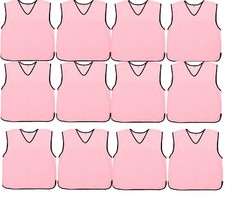 10 Football Net Ball Rugby Hockey Cricket Mesh Training Sports Bibs Adult Sizes