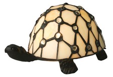 TIFFANY STYLE TABLE LAMP CREAM