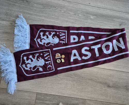 Aston villa scarf - and, badges