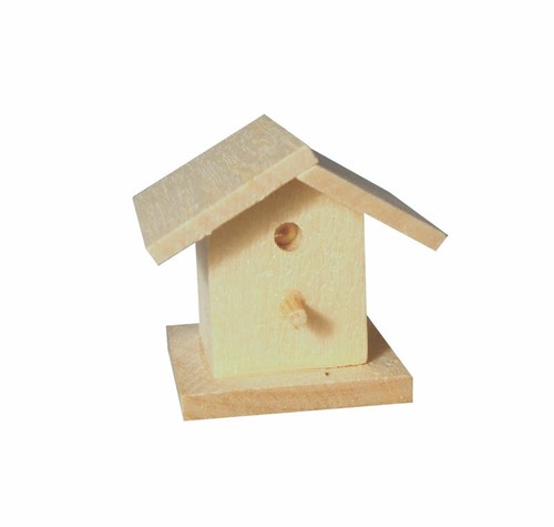 Bare wood bird box - bare,