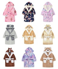 Girls’ Plush Fleece Dressing Gowns (2–6 Years) – Various Designs, Clearance Sale