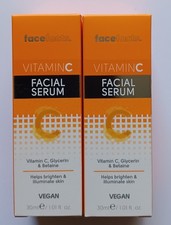 2 x FACE FACTS VITAMIN C & BETAINE FACIAL SERUM 30ML