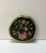 Vintage 1950s Stratton Powder Compact Enamel Green