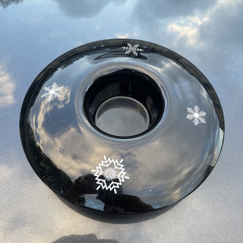 Black glass posy holder - black,