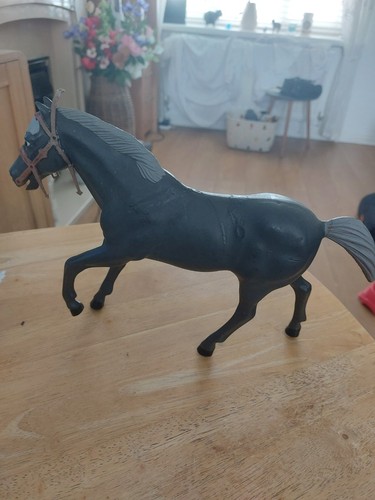 Vintage marx black horse - vintage,