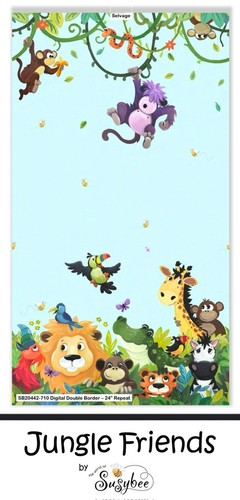 Susybee jungle friends border - susybee,