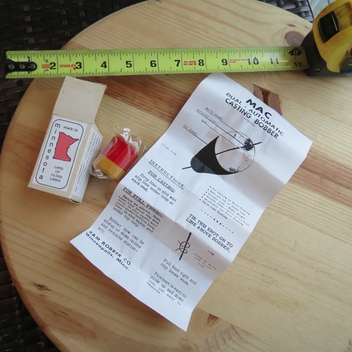 Vintage fishing bobber b - bobber, b&b