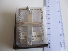 Heavy 925 Sterling Silver large cross  18ins chain .