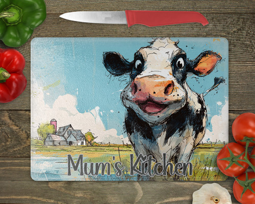 Cow chopping board - ,, glass