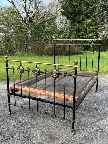 Antique double bed frame cast - antique,