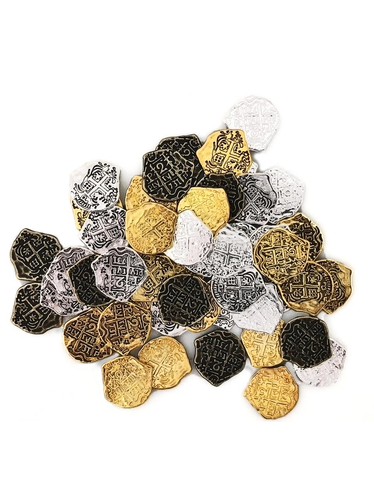 200 pirate coins toy metal - 200,
