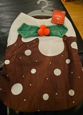 NEW PETS AT HOME CHRISTMAS 🎄 DOG CHRISTMAS PUDDING OUTFIT FLEECE SIZE M 