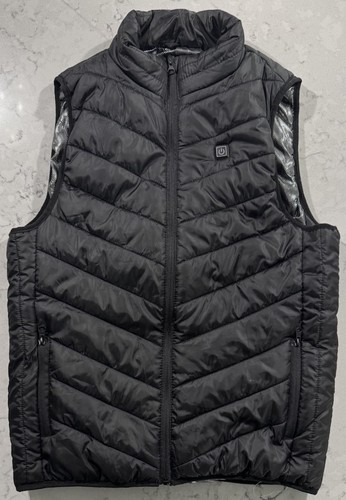 Heated usb puffer vest - vest, mens