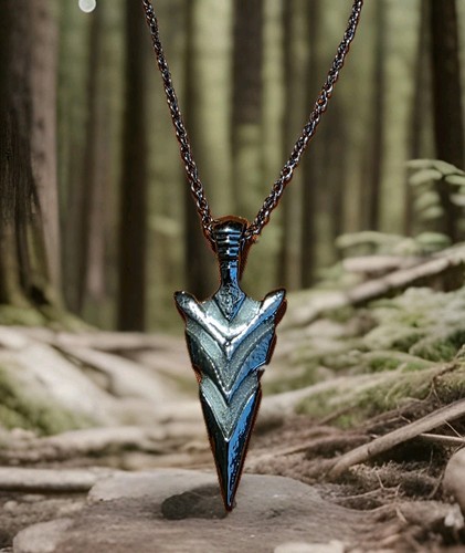 Tribal arrowhead spear pendant - arrowhead,
