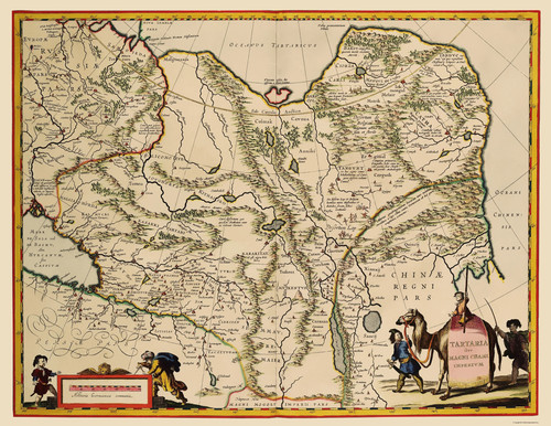 Historic map tartary region - map,