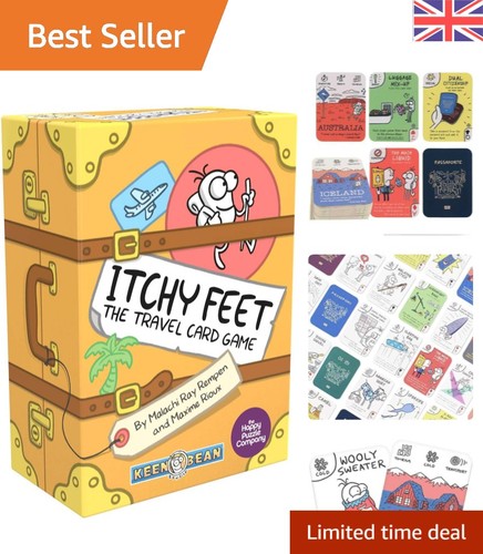 Itchy feet travel - travel-themed, card