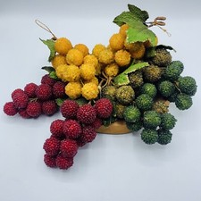 6 MCM Vintage Beaded Grape