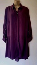 Fat Face Plum Shirt Dress Sz 10 Excellent! Autumn Casual