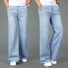 Men Bell Bottom Jeans Retro