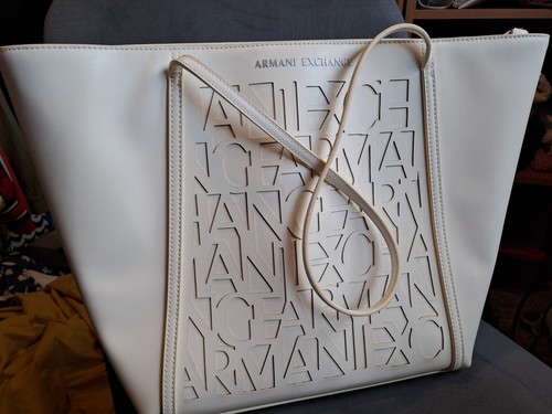 White armani exchange shoulder - white,
