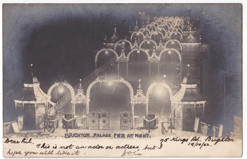 Brighton palace pier night - at,