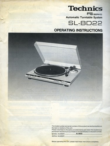 Technics bd22 turntable - technics, sl-bd22