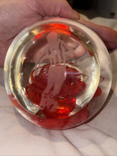 Vintage round glass paper - round,