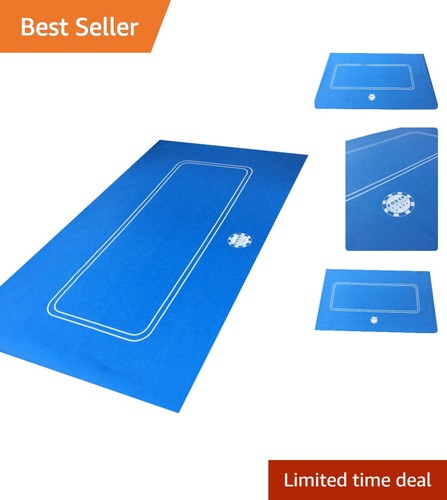 Texas hold blue felt table - hold'em,