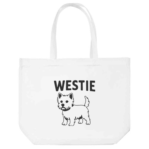 Westie dog tote shopping bag - 'westie,