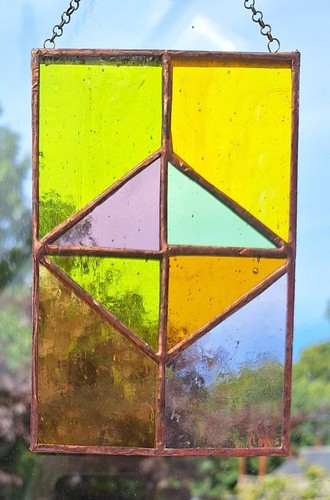 Stained glass panel - glass, panel.