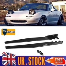 For Mazda Miata MX5 NA Mk1 Mk2 Gloss Black Side Skirt Spoiler Splitter Lip 46"