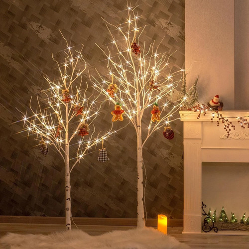 Eambrite white christmas twig - white,