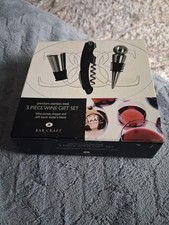 KITCHEN CRAFT BAR CRAFT 3 PIECE WINE GIFT SET (POURER, STOPPER, WAITER'S FRIEND)