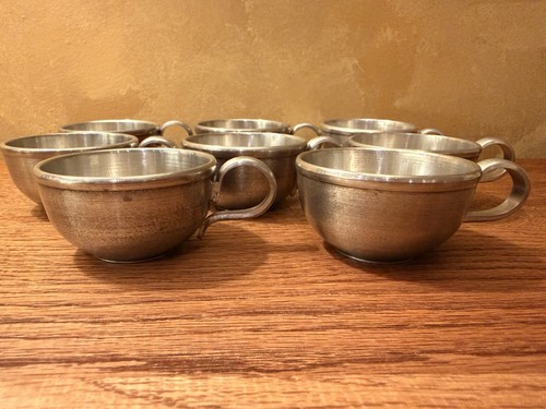 Set swedish pewter cups - of,
