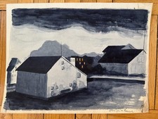 Vintage 1950s Watercolor