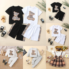 Infant Baby Boys Girls Plaid