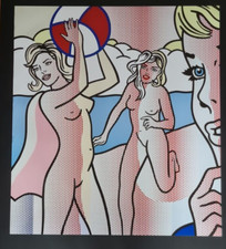 Vintage art poster - Roy Lichtenstein - 1994 - Nudes with Beach Ball