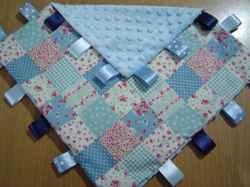 Patchwork taggy blanket pink - patchwork,
