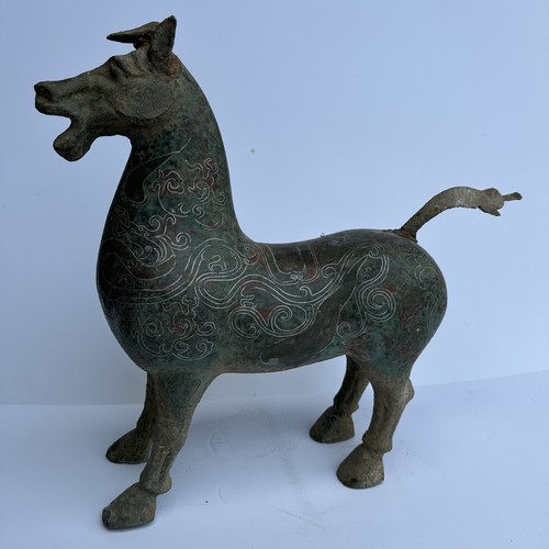 Antique chinese metal horse - antique,