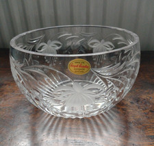 Royal Brierley Crystal Fuchsia Fruit Trifle Bowl 11.5cm Tall 18cm Diameter