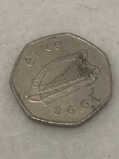 1998 Eire Ireland 50p Coin