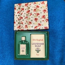 Vintage Boxed Set Of  Old English Lavender Water & Soap 1960/1970s Boots Unused