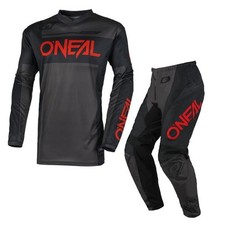 O'Neal 2025 Motocross Combo Kit Element Racewear Black Grey Red MX Off Road Quad