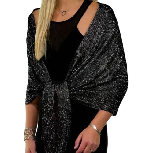 Evening dress shawl silver - shawl,