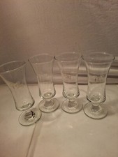 4 vintage pony glasses 14cm