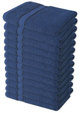 6 x Navy Luxury 100% Cotton