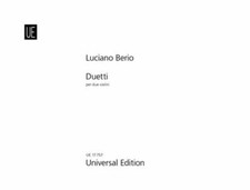 Duetti 2 violins Luciano Berio Universal Edition