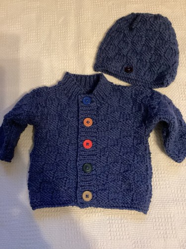 Handknitted baby boy denim - handknitted,