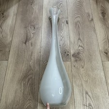 Tall vintage white & clear